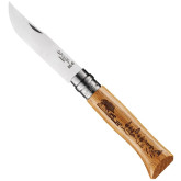 002331 Opinel No.08 Oak Engraved - Divlja svinja