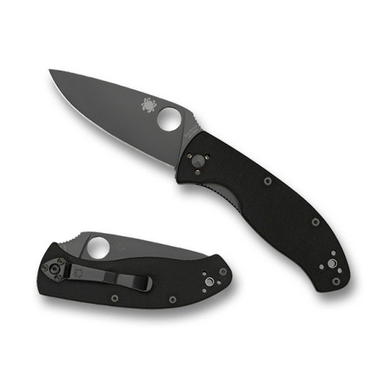 C122GBBKP Spyderco Tenacious G-10 Black Blade