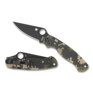C81GPCMOBK2 Spyderco Para Military 2 G-10 Camo Black