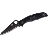 C91SBBK2 Spyderco Pacific Salt 2 Serrated Black Blade