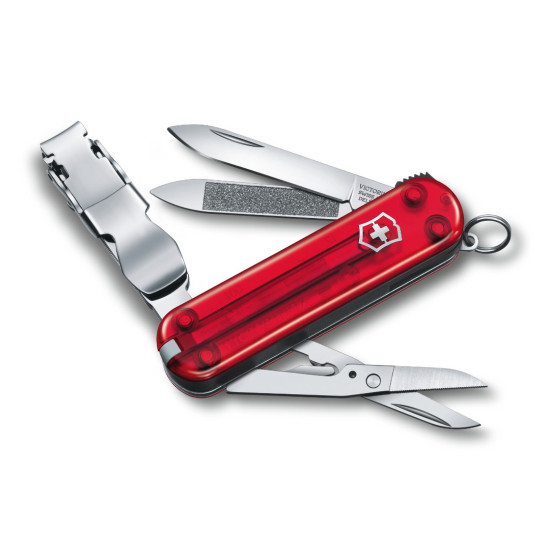 0.6463.T Victorinox Nail Clip 580 Transparent Red